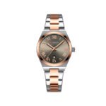 CURREN 9095 Analog Stainless Steel Wrist Watch For Womens -Ash & Rose Gold