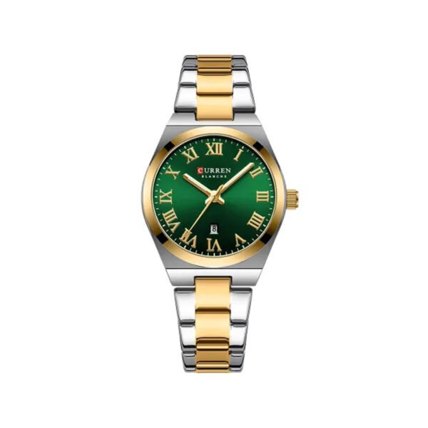 CURREN 9095 Analog Stainless Steel Wrist Watch For Womens - Silver Green