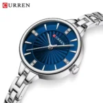 Curren 9097 Analog Women's Watch - Silver Blue - Image 2