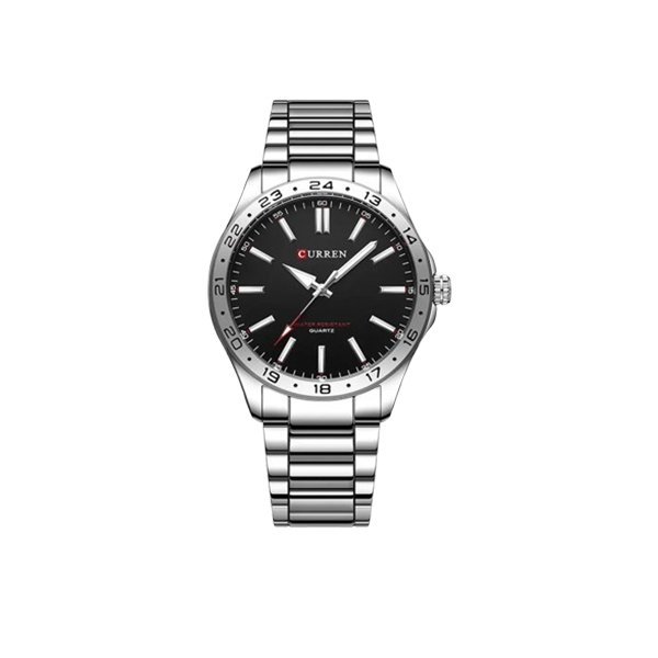 Curren 8452 Luxury Stainless Steel Men’s Watch – Silver & Black