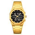 SKMEI 2624 Analog Digital Watch For Men- Gold