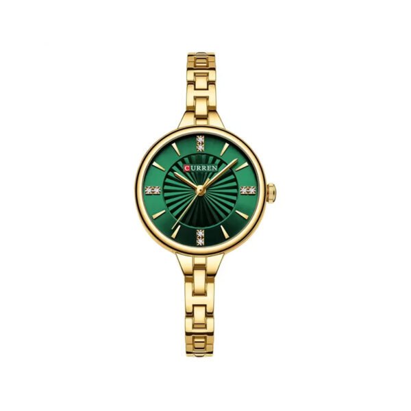 Curren 9097 Analog Women’s Watch – Gold Green