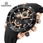 NAVIFORCE 8038 Chronograph Men’s Watch-Black Rose - Image 2