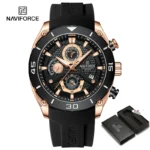 NAVIFORCE 8038 Chronograph Men’s Watch-Black Rose