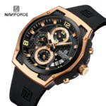 Naviforce Quartz Men’s Watch (NF8051T)–Black Rose - Image 2
