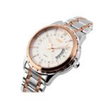 SKMEI 9069 High Quality Stainless Luminous Steel Quartz Watch For Men - Silver Rose Gold - Image 2