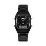 Skmei 1220 Casual Chronograph Stainless Steel Men’s Watch-Black