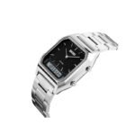 Skmei 1220 Casual Chronograph Stainless Steel Men’s Watch - Silver & Black - Image 2