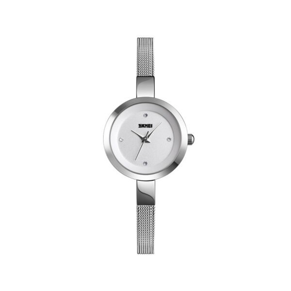 SKMEI 1390SLV Silver Thin Quartz Woman's Watch