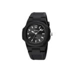 SKMEI 1717 Retro Silicone Band Casual Analog Quartz Sport Watch-Black