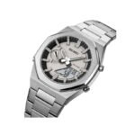 Skmei 1816 Chrono Dual Display Waterproof Stainless Steel Men’s Watch-Silver - Image 2