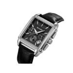 Skmei 2339 Square Dial Leather Strap Watch for Men-Silver & Black - Image 2