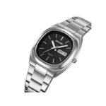 Skmei 2420 Stainless Steel Strap Analog Quartz Watch for Men- Silver Black - Image 2
