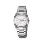 SKMEI 2420 Stainless Steel Strap Analog Quartz Watch for Men- Silver White