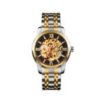 Skmei 9222 Automatic Mechanical Watch for Men- Silver Black