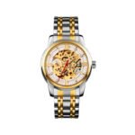 Skmei 9222 Automatic Mechanical Watch for Men- Silver Gold