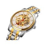 Skmei 9222 Automatic Mechanical Watch for Men- Silver Gold - Image 2