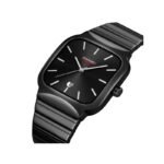Skmei 9361 Square Quartz Watch for Men- Black - Image 2