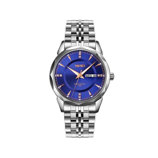 Skmei 9268 Quartz Stainless-Steel Men’s Watch-Silver Blue