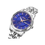 Skmei 9268 Quartz Stainless-Steel Men’s Watch-Silver Blue - Image 2