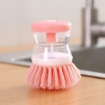 Liquid Washing Pot Brush Automatic Liquid Dish Washing Brush Multi-functional Kitchen Cleaning Accessories Liquid Soap Dispenser