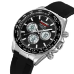 SKMEI 2505 Dual Display Quartz Wristwatch For Mens-  Black - Image 2