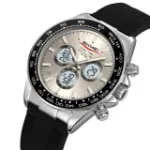 SKMEI 2505 Dual Display Quartz Wristwatch For Mens- Silver Black - Image 2