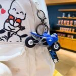 Key Chain Ring Bag Backpack Charm Car Hanging Pendant Motor Racing Boys Girls Gift- Blue Colour - Image 3