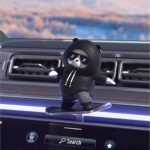 Car Accessories Skateboard Bear Dashboard Decorations, Cool Things for Car, Suitable for Car Decor for Men and Miss(Black.)
