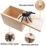 Funny Scare Box Prank Spider Wooden Fidget Anti-stress Interest Play Trick Joke Surprise Adult Halloween Toys For Children Gifts - Image 2