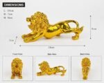 Lion Sculpture Dashboard Large Golden For Car - Image 3