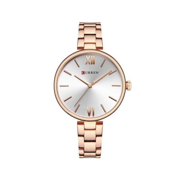 CURREN 9017 Quartz Stainless Steel Watch For Women’s Rose Gold