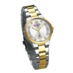 CURREN 9107 Quartz Stainless Steel Watch for Women- Silver Gold - Image 2