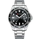 CURREN 8388 Stainless Steel Analog Watch For Men- Silver Black