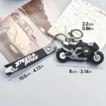 Key Chain Ring Bag Backpack Charm Car Hanging Pendant Motor Racing Boys Girls Gift- Black - Image 3