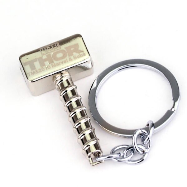 Marvel Superhero Thor Mjolnir Keychain Avengers Metal Hammer Weapon Pendant Keyring Accessories For Fans Gift