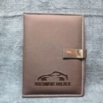 Premium Toyota Car Document Holder | Luxury Leather Registration & License Organizer Wallet - Brown
