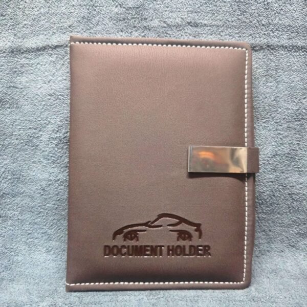 Premium Toyota Car Document Holder | Luxury Leather Registration & License Organizer Wallet - Brown