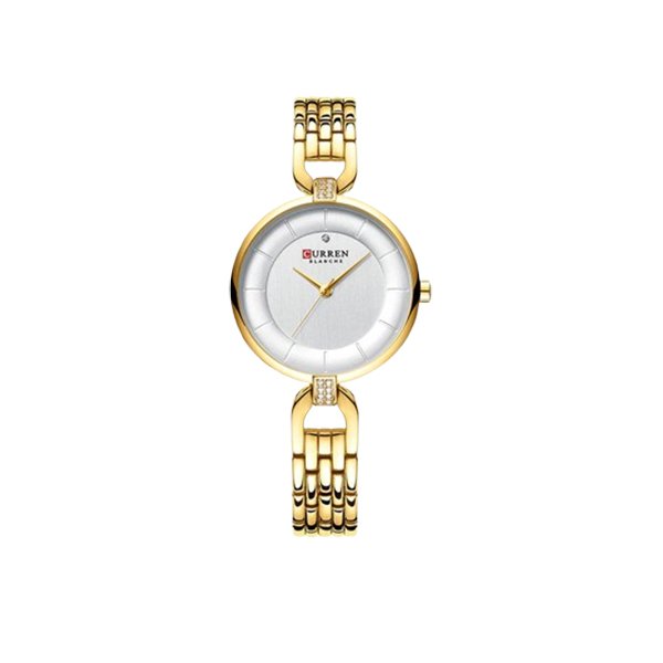 Curren 9052 Quartz Stainless Steel Watch for Women – Gold & White
