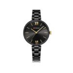 CURREN 9017 Quartz Stainless Steel Watch For Women’s- Black