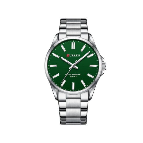 Curren 9090 Stainless Steel Men's Watch- Green
