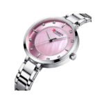 Curren C9051L Quartz Stainless Steel Women’s Watch – Silver & Pink - Image 2