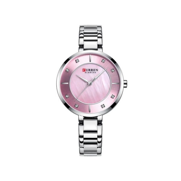 Curren C9051L Quartz Stainless Steel Women’s Watch – Silver & Pink