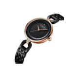 Curren 9052 Luxurious Brand Fashion Stainless Steel Wrist Watch for Women - Black - Image 2