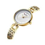 Curren 9052 Quartz Stainless Steel Watch for Women – Gold & White - Image 2