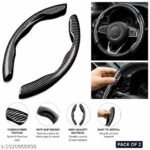 Steering Wheel Cover Automatic Elastic Non-Slip Car Wheel Protector Carbon Fiber Breathable Non-Slip for Cars - Image 3