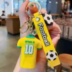 Neymar Brazil Jersey NO 10 Keychain Football Keychain Silicone - Image 2