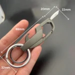 Classic Mini Foldable Knife Keychain for Men – Outdoor Multi-functional 3-in-1 Metal Bottle Opener with Two Key Rings - Image 3