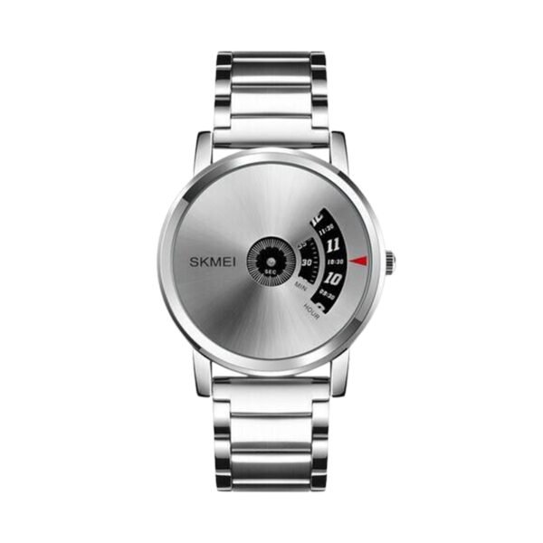 Skmei 1260 Stainless Steel Band Waterproof Men’s Watch-Silver
